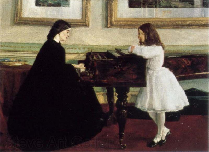 James Mcneill Whistler At the Piano Norge oil painting art